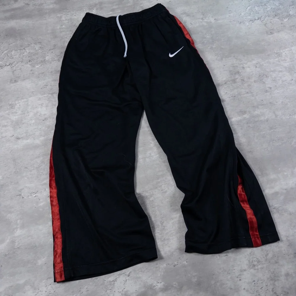 y2k nike track pants baggy striped kids medium